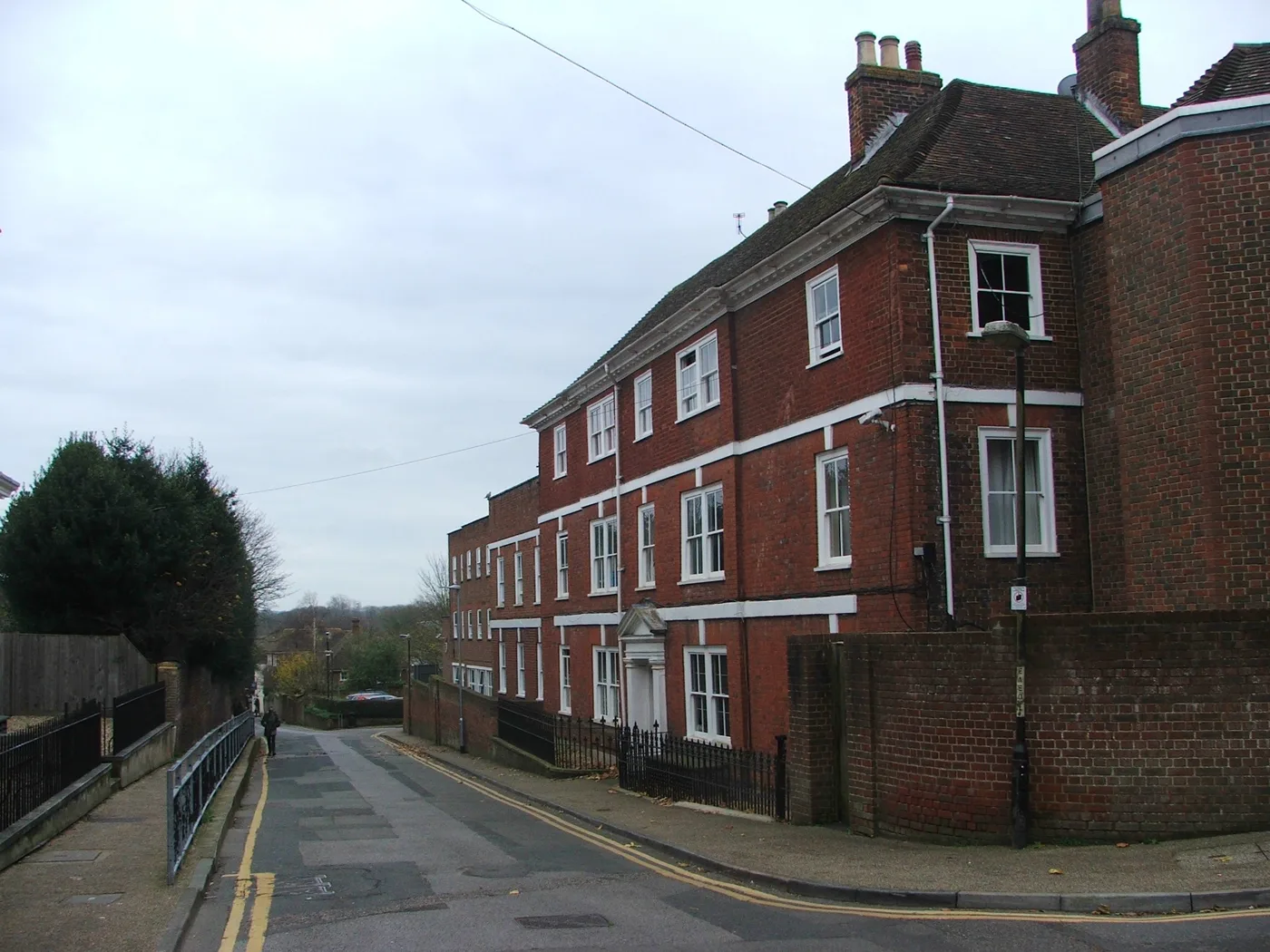 East Hill, Ashford, the road on which Brake Hall sits in the grounds of Ashford School