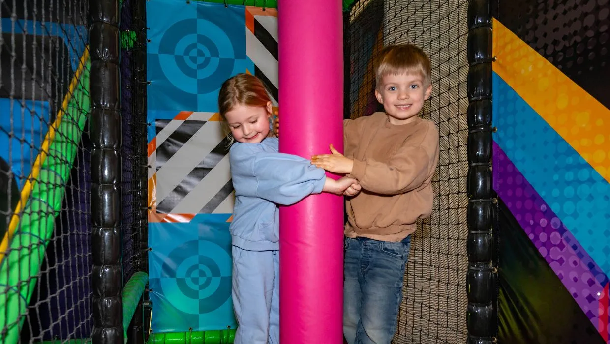 Children in the new PlayZone soft play frame at Tenterden Leisure Centre